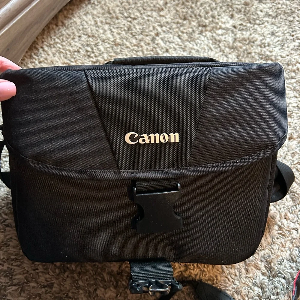 New Canon EOS 1300D Rebel T6 DSLR Camera with Black and Gray Accents